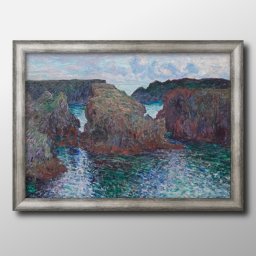 クロード モネ グルファー港の岩海岸、ベリール島 A3 サイズ ポスター アート おしゃれ 絵画 インテリア 北欧 イラスト マット紙 艶消し アートパネル 額 フレーム デザイン 壁掛け ギフト 新築祝い ディスプレイ 引越し祝い　新生活　空間デザイン