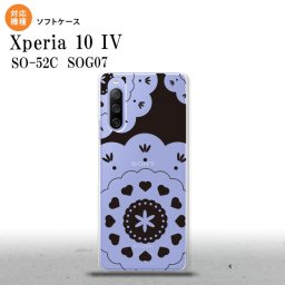 SO-52C SOG07 Xperia 10IV スマホケース 背面ケースソフトケース レース クリア 黒 2022年 7月発売 nk-xp104-tp1482