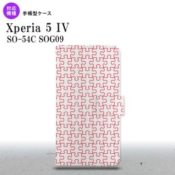 Xperia 5IV Xperia5IV 手帳型スマホケース カバー パズル 透明 赤 2022年 10月発売 nk-004s-xp54-dr1216