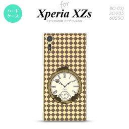 SO03J スマホケース Xperia XZs SO-03J カバー エクスペリア XZs チェック時計 ベージュ nk-so03j-1222【Xperia XZs SO-03J エクスペリア XZs  スマホケース スマホカバー】【メール便送料無料】