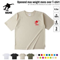 スケボー  名入れオーバーサイズTシャツ ビッグシルエット ゆったり イージーフィット ワイドフィット メンズ サイジング    スケボー スケートボード ollie