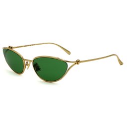 ボッテガヴェネタ BOTTEGA VENETA サングラス ノーズパット UVカット アイウェア フォックス BV1330S-004 メンズ レディース ユニセックス ゴールド+グリーン 国内正規品