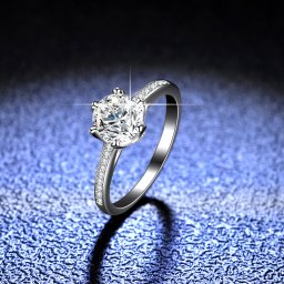 リング レディース モアサナイト ホワイト シルバー925 シルバー 7号 9号 11号 14号 16号 18号 フリーサイズ 1ct km071