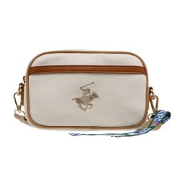 ビバリーヒルズ ポロ クラブ BEVERLY HILLS POLO CLUB バッグ ショルダーバッグ 斜めがけショルダーバッグ BH1009N 243905 IV/BE/BE キャンバスショルダーバッグ アイボリー+ベージュ