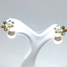 真珠 ピアス パール アコヤ真珠 スタッド 7.0mm ホワイトピンク K18 イエローゴールド 天然石 ハート 70397.. イソワパール