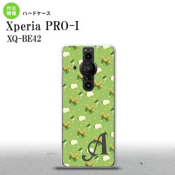 XperiaPRO-I Xperia PRO-I スマホケース 背面ケース ハードケース 花柄 バラ ドット 小 緑 +アルファベット 背面カバー android nk-xproi-248i