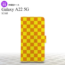 SC-56B Galaxy A22 手帳型スマホケース カバー スクエア 黄 オレンジ  nk-004s-a22-dr767