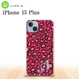 iPhone15 plus iPhone15 plus スマホケース 背面ケース ハードケース 豹柄 B 赤 +アルファベット 2023年 9月発売 nk-i15pl-900i