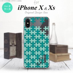 【iPhoneX】【スマホケース/スマホカバー】【アイフォンX】iPhoneX スマホケース ケース アイフォンX イニシャル パズル ミント nk-ipx-1209ini【メール便送料無料】