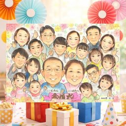 結婚記念日のお祝いに、笑顔を届ける似顔絵はいかがですか。 ギフト 似顔絵 金婚式 贈り物 手描き プレゼント 名入れ 結婚記念日 お祝い 誕生日 長寿 大人数 ご両親 祖父 ご夫婦 家族 名入れ 下書き確認 修正無料 サプライズ 宝物 親孝行 一生もの 感謝 宝物 長寿 結婚50周年 一生もの 記念日 感謝の品 傘寿祝い ハロウィン カラフル オーダーメイド メモリアル 闘病中の方への励まし