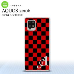 SHG04 SHG04 ZERO6 AQUOS zero6 スマホケース ハードケース スクエア 黒 赤 +アルファベット メンズ レディース nk-zero6-763i