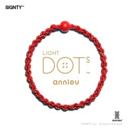 アンニュ 美容師考案 ヘアゴム【レッド・ドット/ラメ織り】light dots annieu やさしく結ぶ 髪 ゴム 赤 金ラメ　からみにくい ヘアアクセサリー ミサンガ ブレスレット ハンドメイド かわいい おしゃれ 大人っぽい　シンプル　ギフト プレゼント 日本製 人気 ブランド 定番