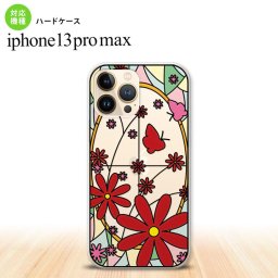 iPhone13ProMax iPhone13 Pro Max 背面ケース カバー ステンドグラス風 ガーベラ レッド ステンドグラス風 iPhone13 マックス 6.7インチ  nk-i13pm-sg03