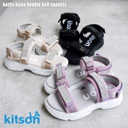 kitson キットソン スポーツサンダル バックベルト 靴 レディース 誕生日 結婚記念日 母 妻 祖母 娘 友達 親戚 兄弟 母の日 クリスマス ホワイトデー 卒業 入学 ラッピング ギフト スポサン ホットフィックスビジュー 面ファスナー ダブルベルト フラット 軽量 サスティナブル ロゴ 環境 アメリカ LA 3e