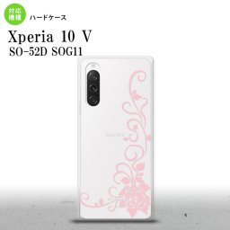 Xperia10V Xperia10V スマホケース 背面ケース ハードケース バラ B クリア ピンク 2023年 7月発売 nk-xp105-1071