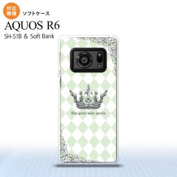 SH-51B AQUOS R6 AQUOS R6 スマホケース ソフトケース 王冠 緑 メンズ レディース nk-r6-tp1456
