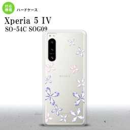Xperia 5 IV Xperia5 IV スマホケース 背面ケース ハードケース 花柄 カット 紫 2022年 10月発売 nk-xp54-077