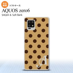 SHG04 SHG04 ZERO6 AQUOS zero6 スマホケース ソフトケース ドット 水玉 B 茶 黒茶 +アルファベット メンズ レディース nk-zero6-tp102i