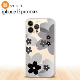 iPhone13ProMax iPhone13 Pro Max ケース ソフトケース 花柄 サクラ B 黒 iPhone13 プロ マックス 6.7インチ おしゃれ かわいい メンズ レディース キッズ デザインたくさん nk-i13pm-tp055