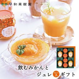 敬老の日 誕生日 ギフト ジュース ゼリー ジュレ ストレート 和歌山 早和果樹園 有田 和歌山 みかん 飲むみかんとジュレまるごと入ギフト C6-B9 プレゼント 