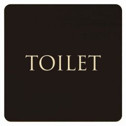 14x14cm トイレ 御手洗 TOILET トイレマーク ブラック ナチュラル TOILET 文字タイプ ピクトサイン 木製ドアサイン ドアプレート インテリア 施設 案内