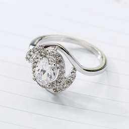 リング キュービックジルコニア ホワイト 真鍮 シルバー 9号 10号 11号 13号 14号 15号 16号 17号 18号 ラウンド 4本爪 ヘイロー エレガント r14111502