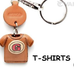 Tシャツ G (赤) キーホルダー イニシャル【レザー 本革 VANCA バンカクラフト革物語 国産 ハンドメイド 贈り物 即納】