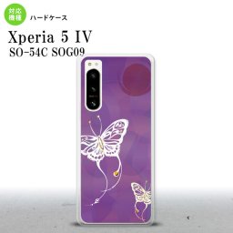 Xperia 5 IV Xperia5 IV スマホケース 背面ケース ハードケース 蝶 和柄 紫 2022年 10月発売 nk-xp54-1553