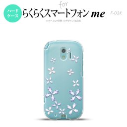 【F03K】【スマホケース/スマホカバー】F03K スマホケース らくらくスマートフォンme F-03K カバー 花柄 紫 nk-f03k-077【メール便送料無料】