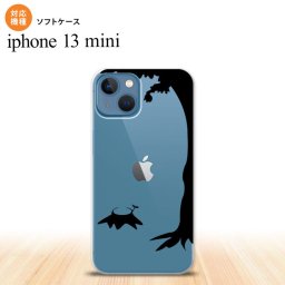 iPhone13mini iPhone13 mini ケース ソフトケース 切り株 黒 iPhone ミニ 5.4インチ  おしゃれ かわいい メンズ レディース キッズ デザインたくさん nk-i13m-tp197