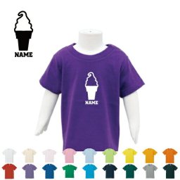 ソフトクリーム 名入れTシャツ/ベビー服 キッズ服 お名前 子供服 キッズウェア こども服 入園 入学 新学期 幼稚園 保育園 小学校 ベビーウェア 入園祝い 入学祝い【cf_bst】