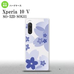 Xperia10V Xperia10V スマホケース 背面ケース ハードケース 花柄 サクラ B 青 2023年 7月発売 nk-xp105-059