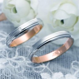 プラチナ ペアリング 結婚指輪 マリッジリング 婚約 ペア カップル 夫婦 サプライズ プロポーズ 誕生日 記念日 結婚記念日 金婚式 銀婚式PT900 K18 18K ゴールド ピンクゴールド Premium Destiny 赤い運命 M371-M371D (6w)