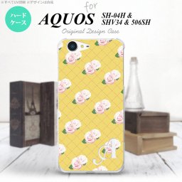 【SHV34】【スマホケース/スマホカバー】【アクオス セリエ】SHV34 スマホケース AQUOS SERIE ケース アクオス セリエ イニシャル 花柄・バラ（J） 黄 nk-shv34-265ini【メール便送料無料】