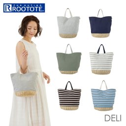 ルートート rootote トートバッグ 1412 通販 ブランド かごバッグ風 レディース メンズ デリ 夏 サマーバッグ 小さめ 無地 ボーダー 大人 おしゃれ 手提げ ナチュラル 母の日 プレゼント レディースバッグ バック 鞄