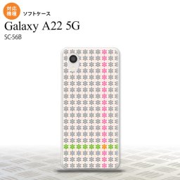 SC-56B Galaxy A22 スマホケース ソフトケース 花十時 ふんわり グレー メンズ レディース nk-a22-tp1354