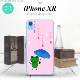 iPhoneXR iPhone XR スマホケース ハードケース 傘 カエル ピンク メンズ レディース nk-ipxr-677