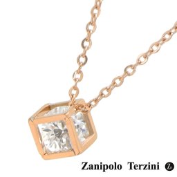 【金属アレルギー対応】ザニポロタルツィーニ Zanipolo Terzini サージカルステンレス製 キュービックジルコニア ネックレス ペンダント レディース（チェーン付）ホワイトデー クリスマス 結婚記念日 還暦祝い 入学 卒業 入社祝い 退職 プレゼント ギフト 贈り物 恋人 夫婦 母の日 ZTP3811-RG