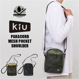 kiu キウ ショルダー k373 ミニ 通販 ミニショルダー ショルダーバッグ ショルダーバック 肩掛け ななめ掛け 斜めかけ パラコード付き メッシュ ポケット 開けやすい シンプル カジュアル KiU メンズ レディース 男女兼用 ユニセックス アウトドア