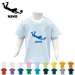 「滑り込みレシーブ」名入れTシャツ/ベビー服、キッズ服、お名前、子供服、キッズウェア、こども服、入園、入学、新学期、幼稚園、保育園、小学校、、夏服【ネコポス発送可】【cf_bst】バレー部 排球部