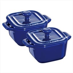 ストウブ  スクエアココットペアセット ブルー 40511-098-0/9-0  内祝 内祝い お祝 御祝 記念品 出産内祝い プレゼント 快気祝い 粗供養 引出物