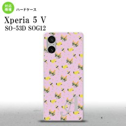 Xperia 5V Xperia 5V スマホケース 背面ケース ハードケース 花柄 バラ ドット 小 ピンク +アルファベット 2023年 10月発売 nk-xp55-252i