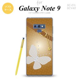 Galaxy Note 9 ギャラクシー ノート9 SC-01L SCV40 スマホケース カバー ソフトケース バタフライ・蝶(E) 茶 nk-note9-tp325[スマホ,スマホケース,スマホカバー,ケース,カバー,ジャケット]