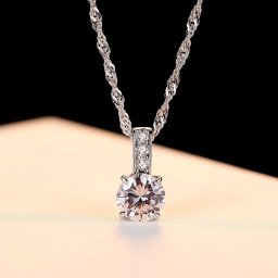 ネックレス スクリュー 40+5cm アジャスター 引き輪 キュービックジルコニア シルバー925 ホワイト シルバー 人気 スクリューチェーン 大粒 4本爪 メレ cn0042