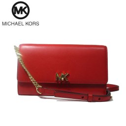 マイケルコース ブティック Michael Kors 財布 32T7GOXC4L レザー 斜め掛け CROSSBODIES / XL WALLET ON A CHAIN / BRIGHT RED(レッド系)【レディース】