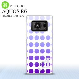 SH-51B AQUOS R6 AQUOS R6 スマホケース ハードケース 水玉 パープル +アルファベット メンズ レディース nk-r6-1373i