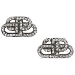 バレンシアガ BALENCIAGA インターロック BBロゴ ラインストーン スタッド ピアス アクセサリー BB XS STUD EARRINGS 624203 TZ05S 7155 apbc00010l レディース シルバー+クリア