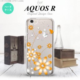 【SH03J】【スマホケース/スマホカバー】【アクオス R】SH03J スマホケース AQUOS R SH-03J カバー アクオス R 花柄・ガーベラ オレンジ nk-sh03j-801【メール便送料無料】