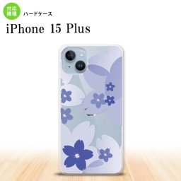 iPhone15 plus iPhone15 plus スマホケース 背面ケース ハードケース 花柄 サクラ B 青 2023年 9月発売 nk-i15pl-059