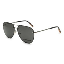 ゼニア ZEGNA サングラス アイウェア ノーズパッド UVカット EZ0179-D/S 08C 63 アビエーター型 メンズ レディース ユニセックス ガンメタル+グレー